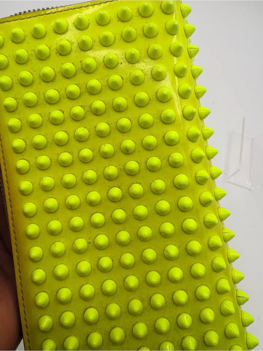 Christian Louboutin neon wallet